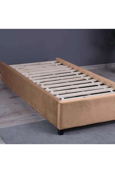 PAN HOME قاعدة سرير جاليا مخملية ذهبية 120×200 سم