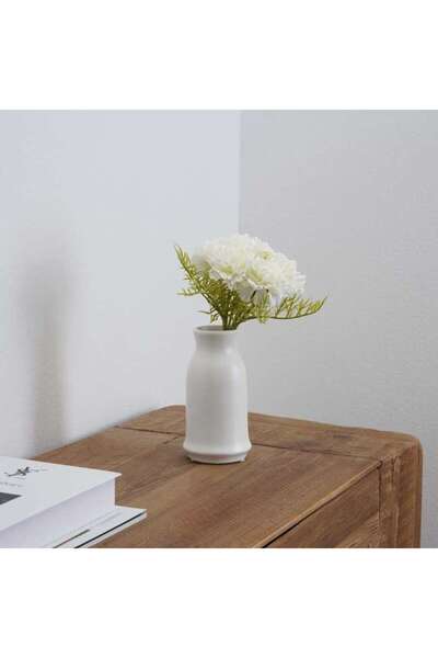 PAN HOME Artificial Carnation Stem Flower H37cm - White