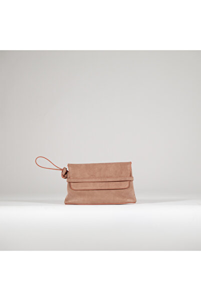 BEGRA ATELIER BEGRA Elara %100 Hakiki Süet Clutch Çanta - Bej (Desert)