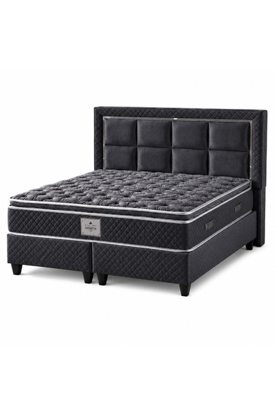 QUATTRO HOME Samatya Premium Yatak Seti Ortopedik Pocket Yaylı Sandıklı Baza ...