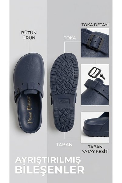 Shubuu Men's Buckle Sabo Slippers Waterproof Medical Chef and Hospital Slippers