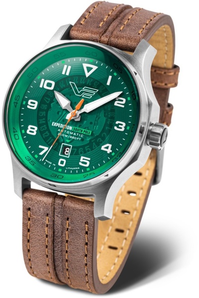Vostok Europe Ceas clasic impermeabil verde pentru bărbați YN55-592A759.