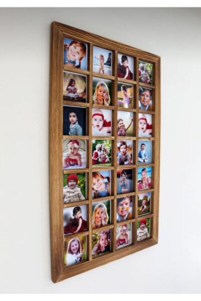 WOODENSA Ahşap Çoklu Fotoğraf Çerçevesi Duvar Albümü 50x2x70 Cm