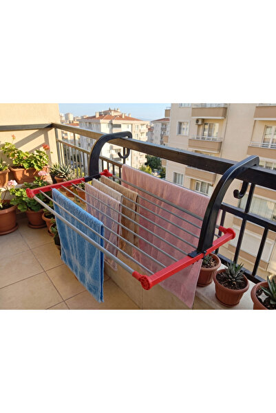 abnturk Alüminyum Balkon Çamaşır Askılığı 9M Çamaşır Kurutma Makinesi Kolay K...