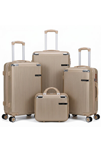 Sister 4 Piece ABS Luggage Set 13/20/24/28 Inch Includes Cosmetic Bag, Hard S...