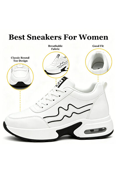 SOSENFER Women's Athletic Shoes, Height-increasing and Comfortable Athletic S...