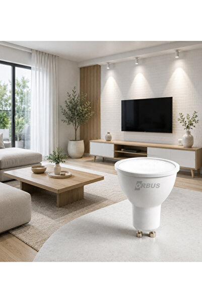 ORBUS GU10 LED Spot Çanak Ampul Beyaz Işık 5W 6500K 320 Lümen 50x57 mm