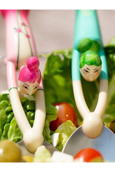 Pylones Salad Serving Set - Quelle Salade - Nature