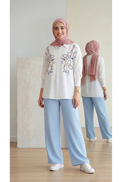 BURRASCA Embroidered Stone Linen Suit