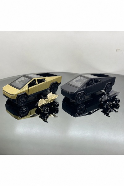 SCOWETTO Tesla Cyber Truck 1:32 Scale Metal Pull and Release 12 cm Toy Car Se...