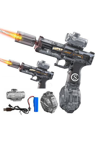 SprintMag Pistol cu Apa Electric Automat Speed Amortizor LED Interactiv Acumu...