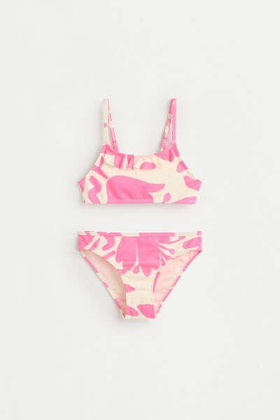 LEFTIES Tropikal desenli bikini