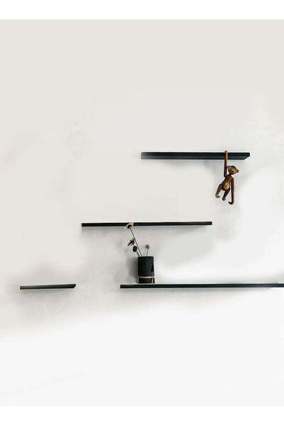 Generic 4-Piece Wall Decorative Shelves Black