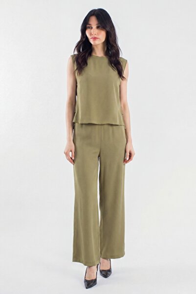 byözlemyazan Lamarca Woven Fabric Loose Fit Long Women's Trousers