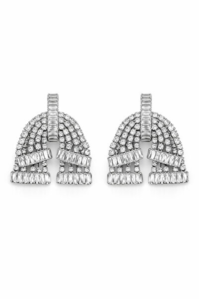 Angelovia Baguette Stone Sparkling Women's Earrings