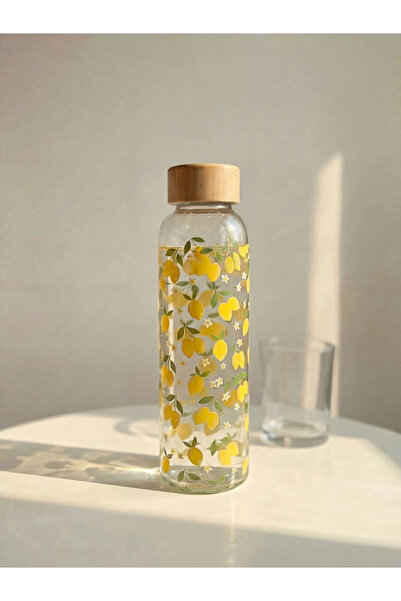 LC Waikiki LCW HOME Karışık Limon Baskılı Cam Su Şişesi 500 Ml