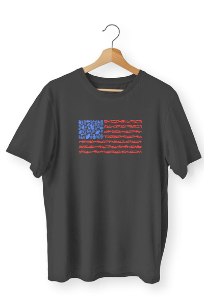 iLovePrints Μπλούζα Art Gun Made American Flag