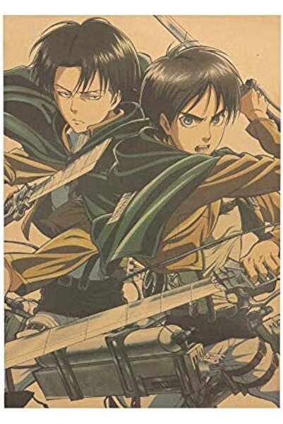 ESSESORIES Attack on Titan Anime Poster Wall Art Room Decor Self Adhesive