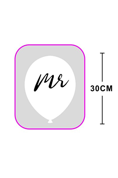 MP Mirific Party Set elegant de 20 de baloane Mr. pentru nuntă, 30 cm