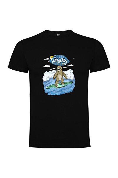 iLovePrints Sloth Surfs Supreme Tshirt