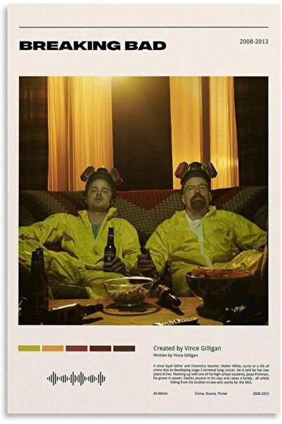 ESSESORIES Breaking Bad Movie Modern Poster Wall Art Room Decor Self Adhesive