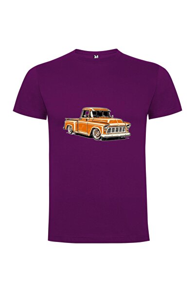 iLovePrints Retro Rusty Pickup Illustration Tshirt