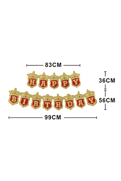 MP Mirific Party Ghirlandă de baloane La mulți ani, Roșu, 99cm