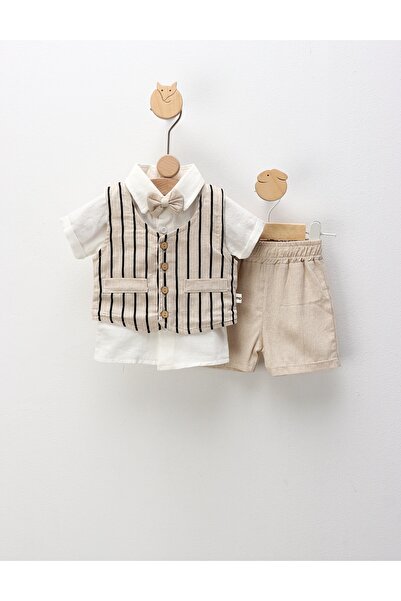 MiniKids Costumas elegant Oliver, alb-crem