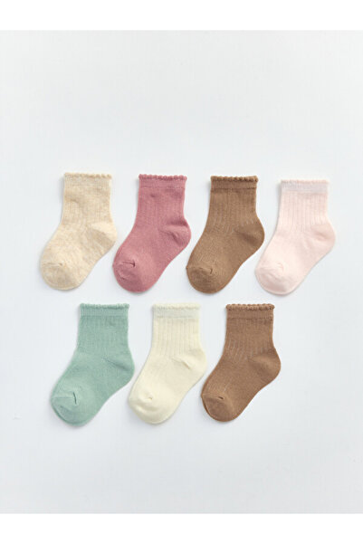 LC Waikiki Quality Pieces from Çelebi Store: Ruffled Baby Girl Socks, Pack of 7