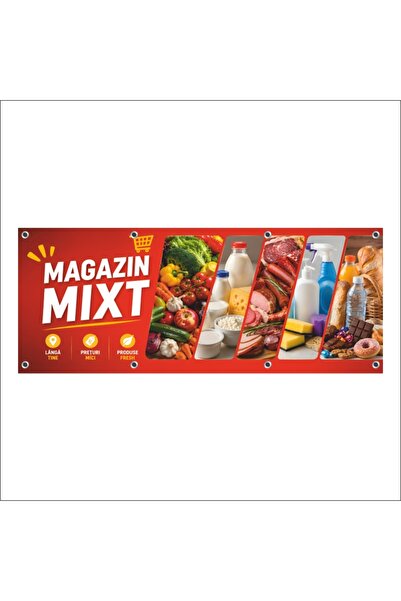 media Πανό, "Mixed Store" μοντέλο3, 150 x 60 εκ., εξωτερικού χώρου