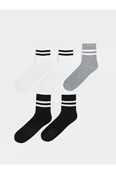 LC Waikiki Rmz Gi̇yi̇m Farkiyla Striped Men's Socks 5-Pack