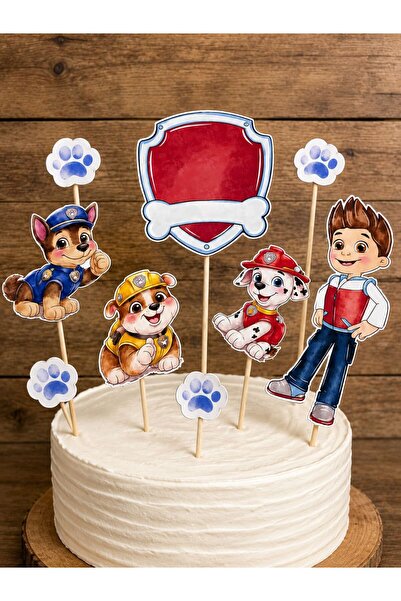 Kişiselleştirilebilen Paw Patrol Pasta Süsü, Paw Patrol, Paw Patrol Caketopper, Cupcake Süsü