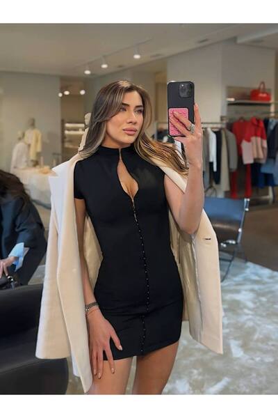 GLOW OYYO Agraflı Metal Geçmeli Ayarlanabilir Odessa Mini Elbise