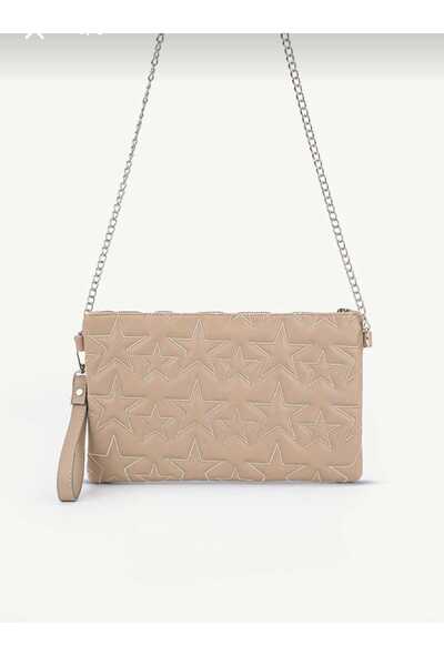 ÖZÜM ÇANTA Women's Star Embroidered Chain Strap Portfolio Bag