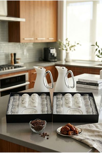 Generic Luxury Tea and Coffee Set with Tea Pots and Coffee Cups and Serving T...