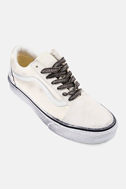 Vans Women Old Skool Lace Up Skateboarding Shoes, Off White