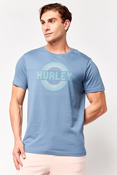 Hurley Men Sportswear Fit Short Sleeve Outdoor T-Shirt, Grey