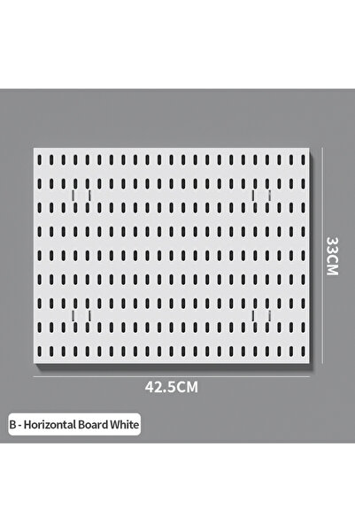 choice2 White Pegboard 7 Nordic-Style Display Shelf Background Wall Storage B...