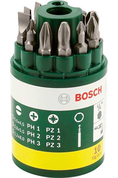 Bosch 10 Parça Vidalama Ucu Seti (PH+PZ+S) 2607019454