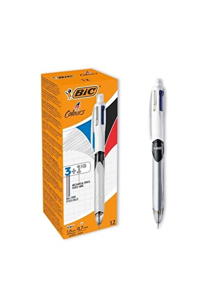 Bic 4 COLOURS MULTIFUNCTION 3+1 HB TÜKENMEZ/VERSATİL KALEM 12'Lİ KUTU