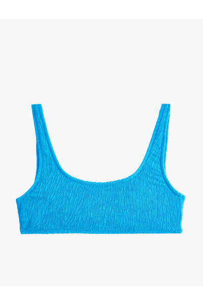Koton Dokulu Kalın Askılı U Yaka Spor Bikini Üstü