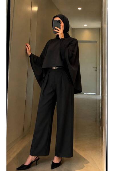 Gülmude Stylish Hijab Suit with Cape, Invitation & Graduation Dress
