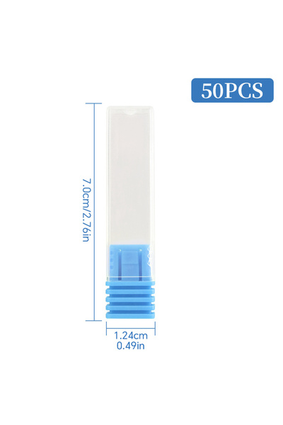 Choice5 50Pcs Blue 50/100Pcs Nail Art Drill Display Stand 5 Colors Storage Bo...