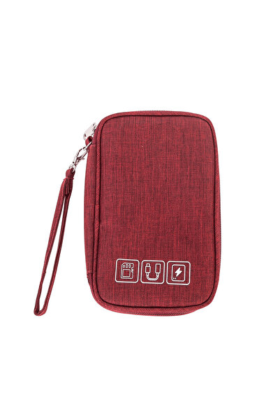 Choice5 Wine Red Travel Storage Bags for Cable Portable Electronics Organizer...