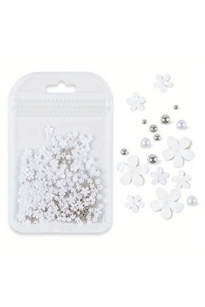 Choice style1 200PCS Resin Flower Nail Art Accessories Five-Petal Flower Rhin...