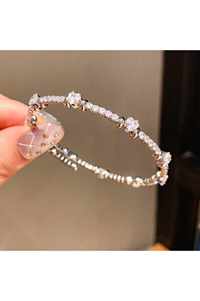 Choice1 Sliver Color ZAKOL Korean Fashion Sparkling Geometric Heart Zirconia ...
