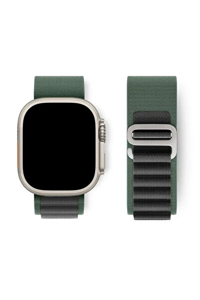 Choice15 42-44-45-49-S10 46mm green black 08 Alpine Loop For Watch Band ultra...