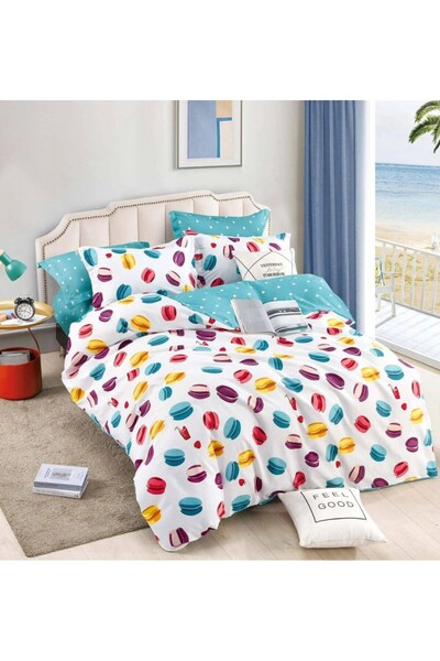 Lenjeria Pufoasa Set lenjerie de pat, bumbac fin, 6 piese, 230x240cm, Lenjeri...