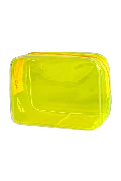 Choice Yellow Colorful Transparent Cosmetic Bag Women Makeup Bag PVC Jelly Wa...