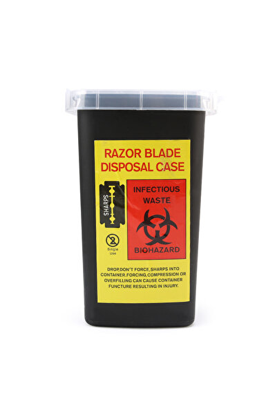 Choice1 Black 1pcs 1L Plastic Waste Box Medical Supplies Container Large Capa...